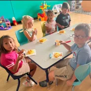 Children exploring art and crafts at Springfield YMCA’s childcare center, enhancing their creativity and fine motor skills.